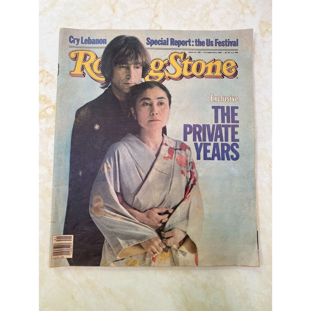 Historic Rolling Stones Magazine John Lennon & Yoko Ono October 14th, 1982
